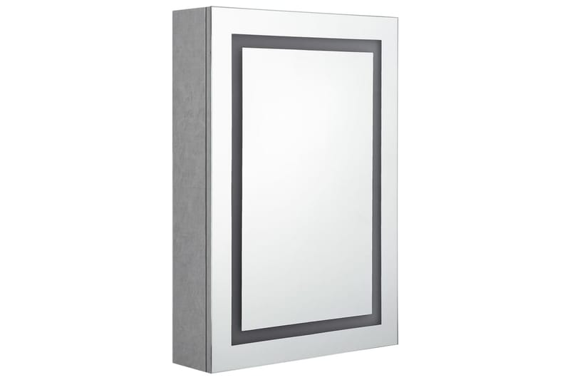 Spegelskåp med LED betonggrå 50x13x70 cm - Grå - Inredning & dekor - Speglar - Spegelmöbler - Spegelskåp