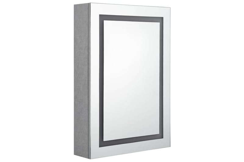 Spegelskåp med LED betonggrå 50x13x70 cm - Grå - Badrumsskåp - Spegelskåp