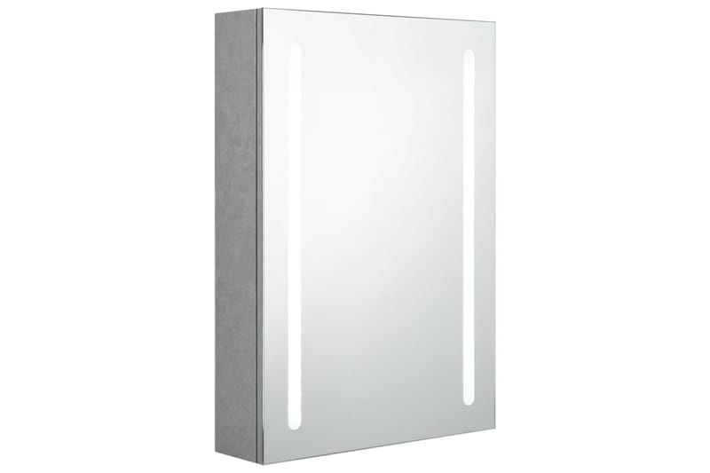 Spegelskåp med LED betonggrå 50x13x70 cm - Grå - Inredning & dekor - Speglar - Spegelmöbler - Spegelskåp