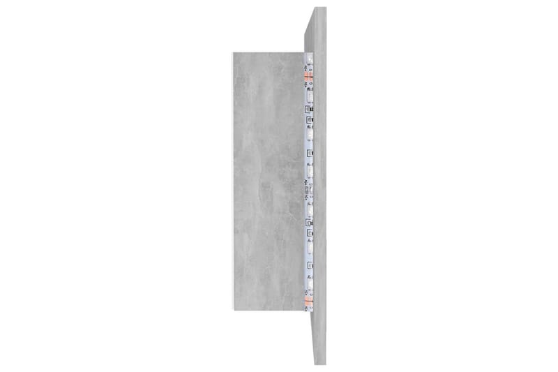 Spegelskåp med LED betonggrå 90x12x45 cm - Grå - Inredning & dekor - Speglar - Spegelmöbler - Spegelskåp