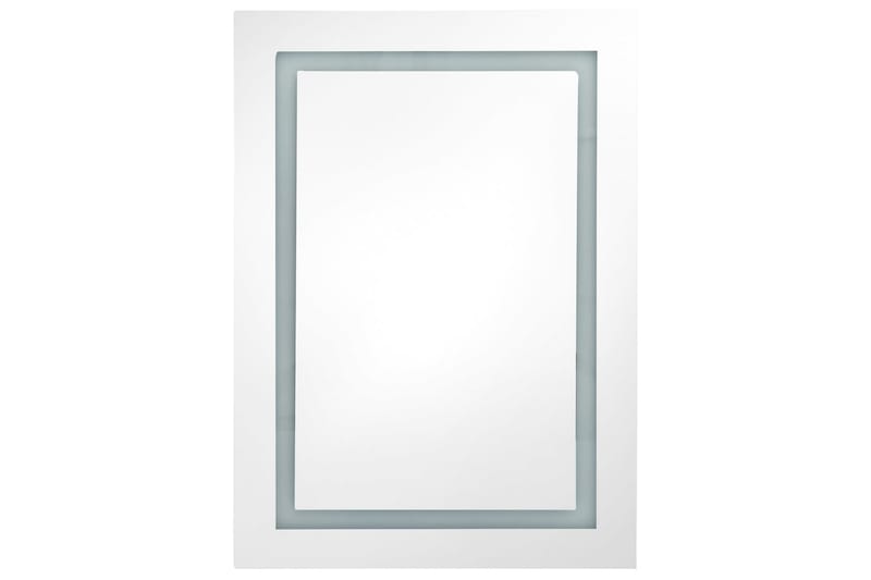 Spegelskåp med LED blank grå 50x13x70 cm - Grå - Inredning & dekor - Speglar - Spegelmöbler - Spegelskåp