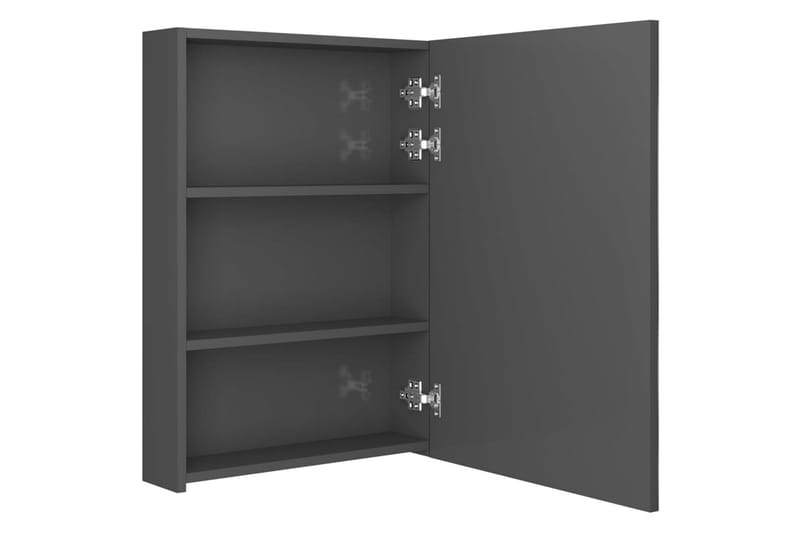 Spegelskåp med LED blank grå 50x13x70 cm - Grå - Inredning & dekor - Speglar - Spegelmöbler - Spegelskåp