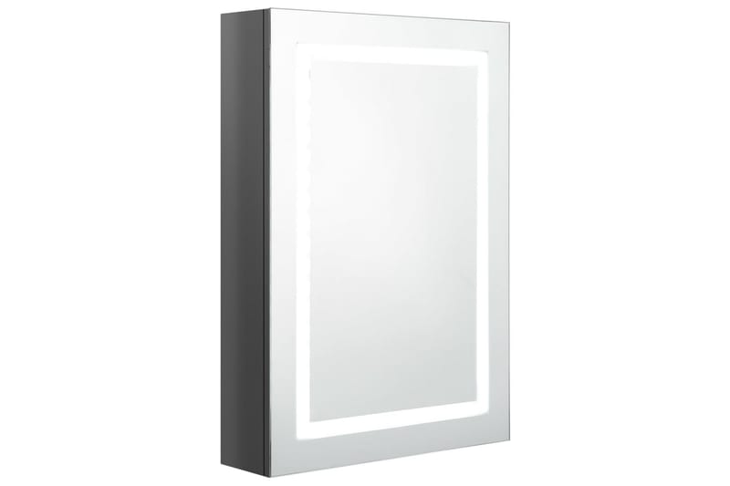 Spegelskåp med LED blank grå 50x13x70 cm - Grå - Inredning & dekor - Speglar - Spegelmöbler - Spegelskåp