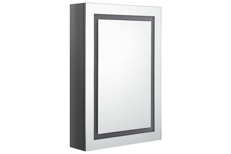 Spegelskåp med LED blank grå 50x13x70 cm - Grå - Inredning & dekor - Speglar - Spegelmöbler - Spegelskåp