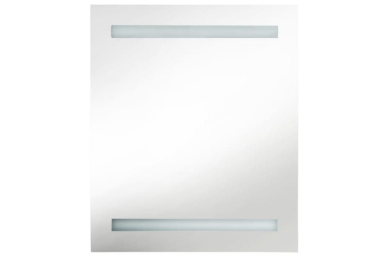 Spegelskåp med LED blank svart 50x14x60 cm - Svart - Badrumsskåp - Spegelskåp