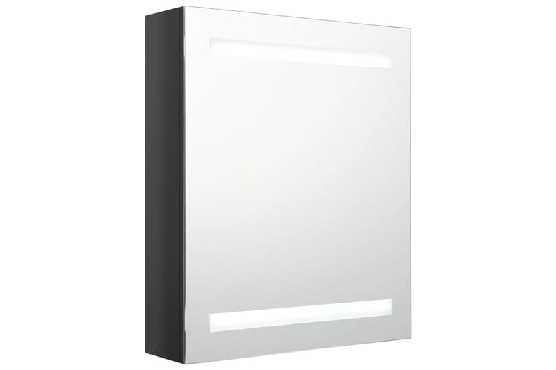 Spegelskåp med LED blank svart 50x14x60 cm - Svart - Inredning & dekor - Speglar - Spegelmöbler - Spegelskåp