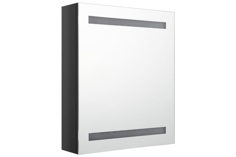 Spegelskåp med LED blank svart 50x14x60 cm - Svart - Inredning & dekor - Speglar - Spegelmöbler - Spegelskåp