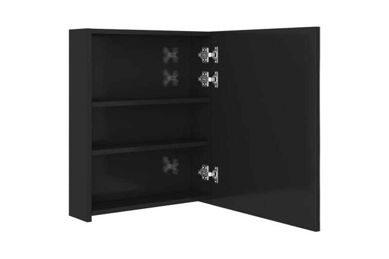 Spegelskåp med LED blank svart 50x14x60 cm - Svart - Inredning & dekor - Speglar - Spegelmöbler - Spegelskåp