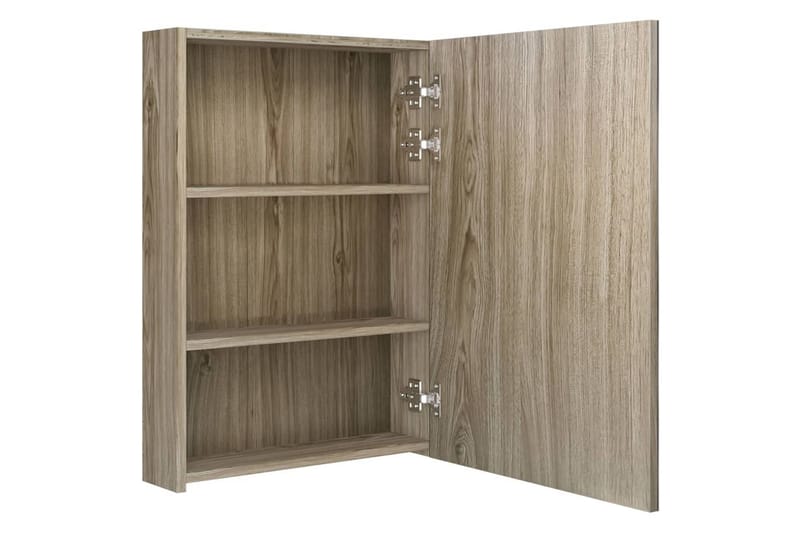 Spegelskåp med LED ek 50x13x70 cm - Brun - Inredning & dekor - Speglar - Spegelmöbler - Spegelskåp