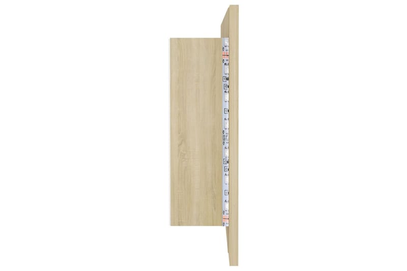 Spegelskåp med LED sonoma-ek 100x12x45 cm - Brun - Inredning & dekor - Speglar - Spegelmöbler - Spegelskåp