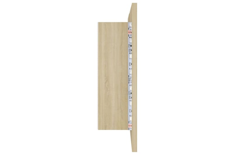 Spegelskåp med LED sonoma-ek 80x12x45 cm - Brun - Inredning & dekor - Speglar - Spegelmöbler - Spegelskåp