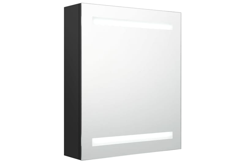 Spegelskåp med LED svart 50x14x60 cm - Svart - Badrumsskåp - Spegelskåp