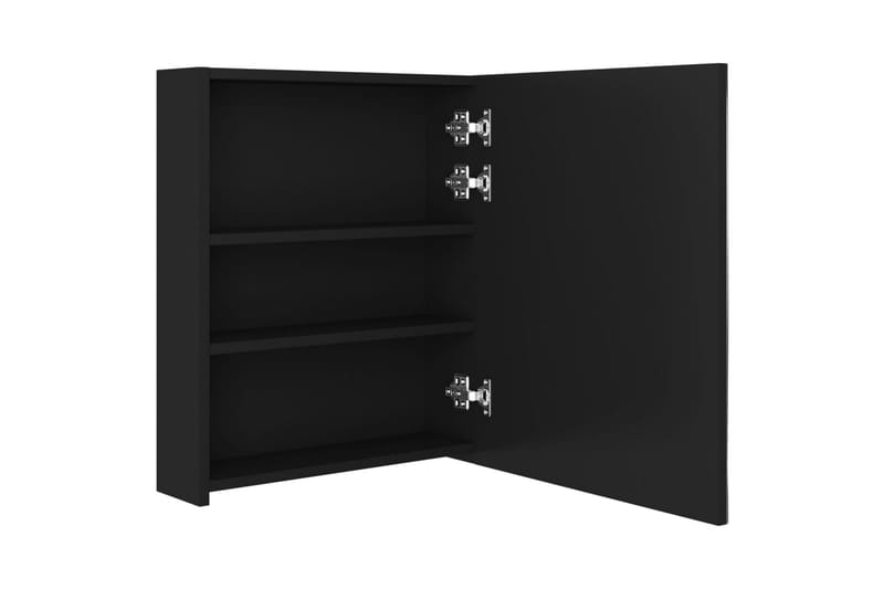 Spegelskåp med LED svart 50x14x60 cm - Svart - Inredning & dekor - Speglar - Spegelmöbler - Spegelskåp