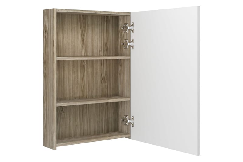 Spegelskåp med LED vit och ek 50x13x70 cm - Vit - Inredning & dekor - Speglar - Spegelmöbler - Spegelskåp
