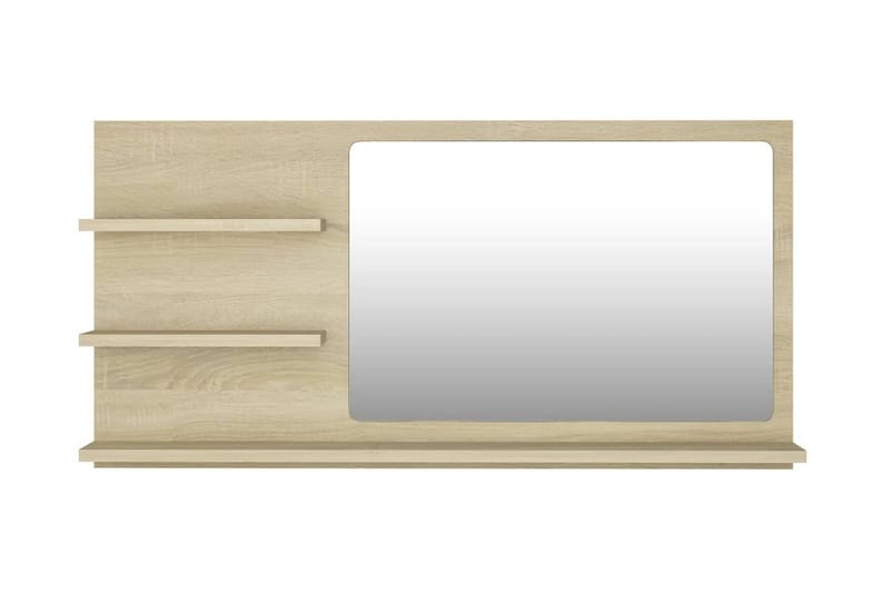 Spegelskåp sonoma-ek 90x10,5x45 cm spånskiva - Brun - Inredning & dekor - Speglar - Spegelmöbler - Spegelskåp