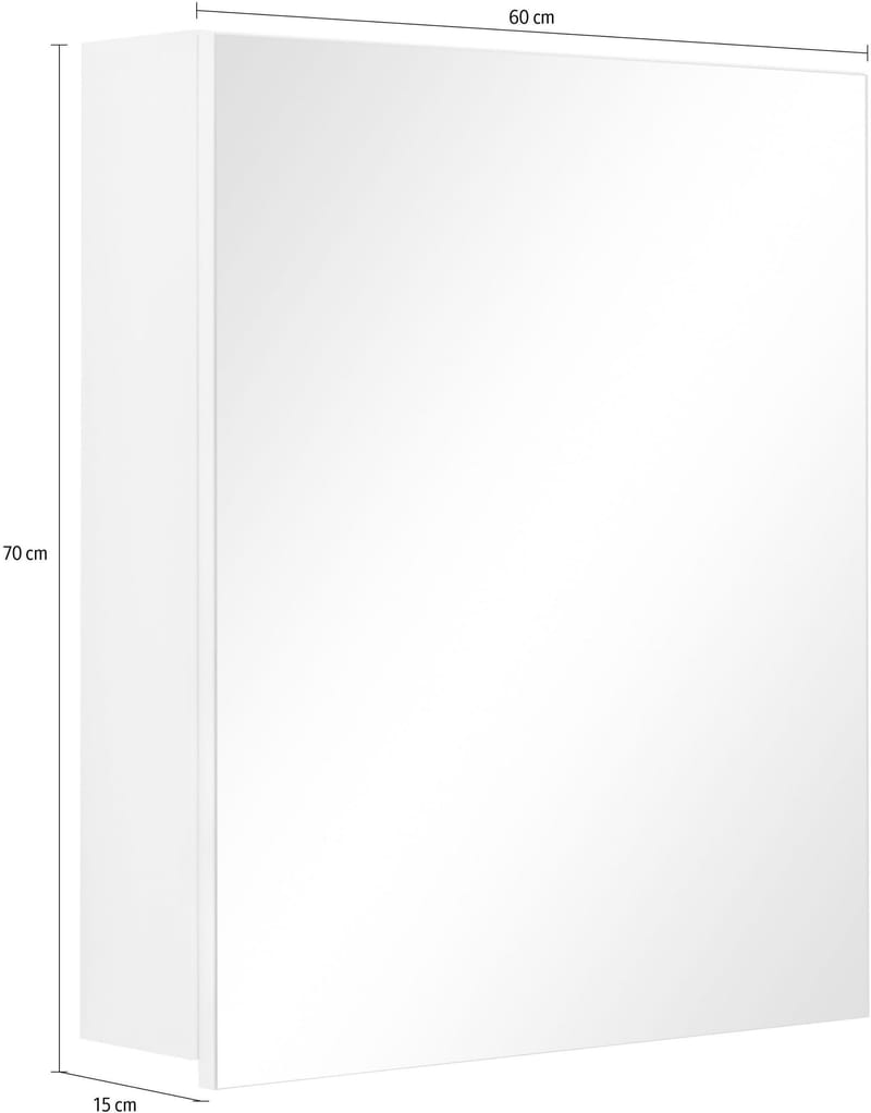 Wisla Väggskåp 60x70 cm - Vit - Inredning & dekor - Speglar - Spegelmöbler - Spegelskåp