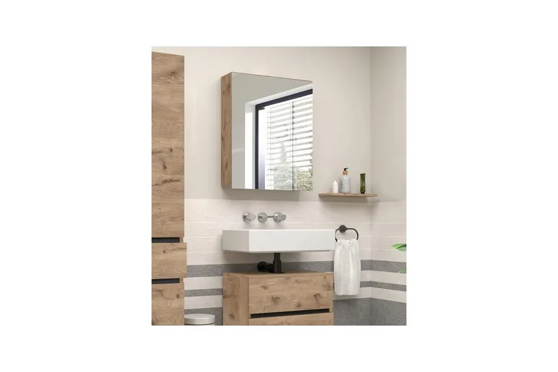 Wisla Väggskåp med Spegel 40x70 cm - Natur - Inredning & dekor - Speglar - Spegelmöbler - Spegelskåp