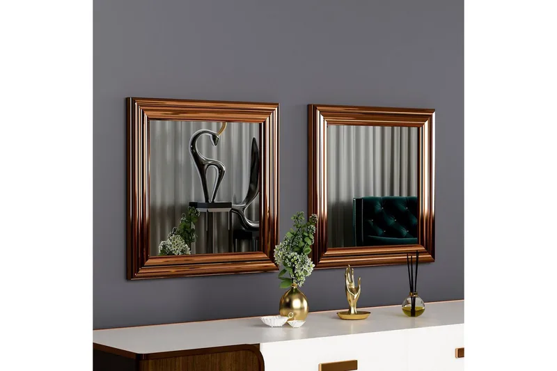 Spegelset (2 delar) Dorougradwyn Brons - Brons - Inredning & dekor - Speglar - Väggspegel