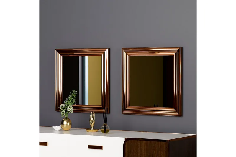 Spegelset (2 delar) Dorougradwyn Brons - Brons - Inredning & dekor - Speglar - Väggspegel