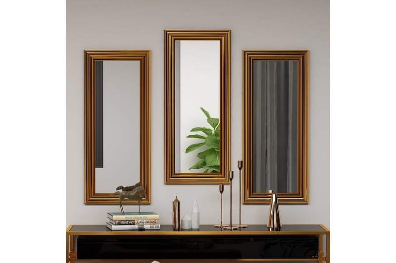Spegelset (3 delar) Sudavia Brons - Brons - Inredning & dekor - Speglar - Väggspegel