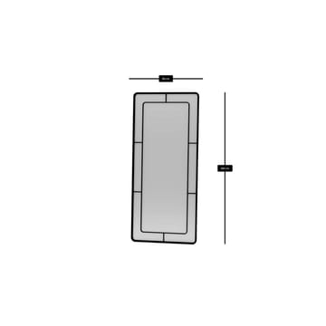 Sylron Golvspegel 80x180 cm - Svart - Inredning & dekor - Speglar - Helkroppsspegel
