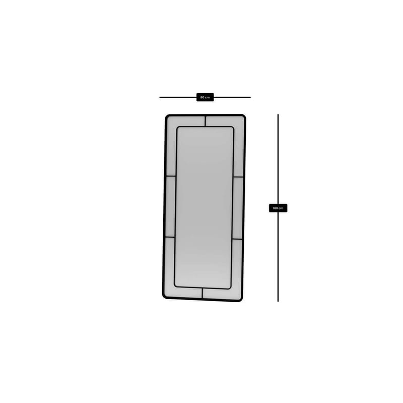 Sylron Golvspegel 80x180 cm - Svart - Inredning & dekor - Speglar - Helkroppsspegel