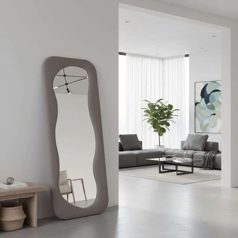 Taharoa Golvspegel 65x170 cm - Taupe - Inredning & dekor - Speglar - Helkroppsspegel