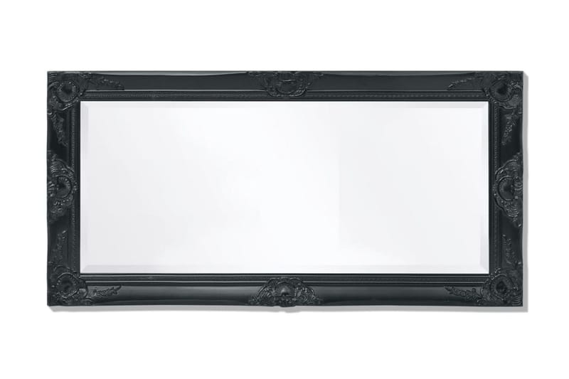 Vägglampa i barockstil 100x50 cm svart - Svart - Väggspegel