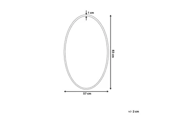 Aamya Spegel Oval 83x57 cm - Guld - Inredning & dekor - Speglar - Väggspegel
