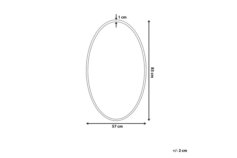 Aamya Spegel Oval 83x57 cm - Guld - Inredning & dekor - Speglar - Väggspegel