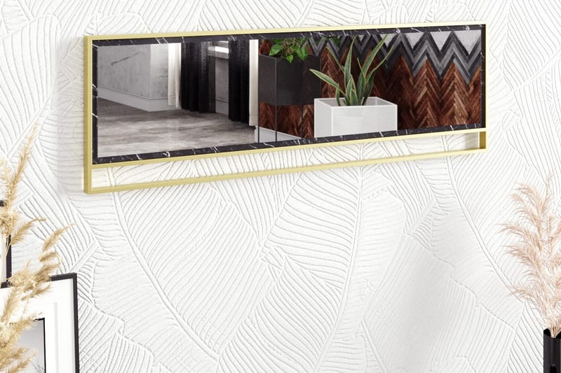 Abla Spegel 122 cm, Guld|Svart