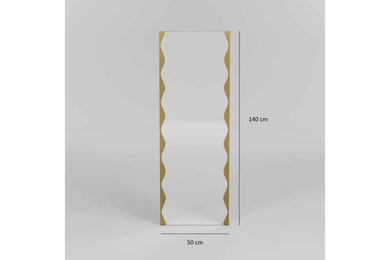 Akol Spegel 50 cm Rektangulär Guld - Väggspegel - Helkroppsspegel