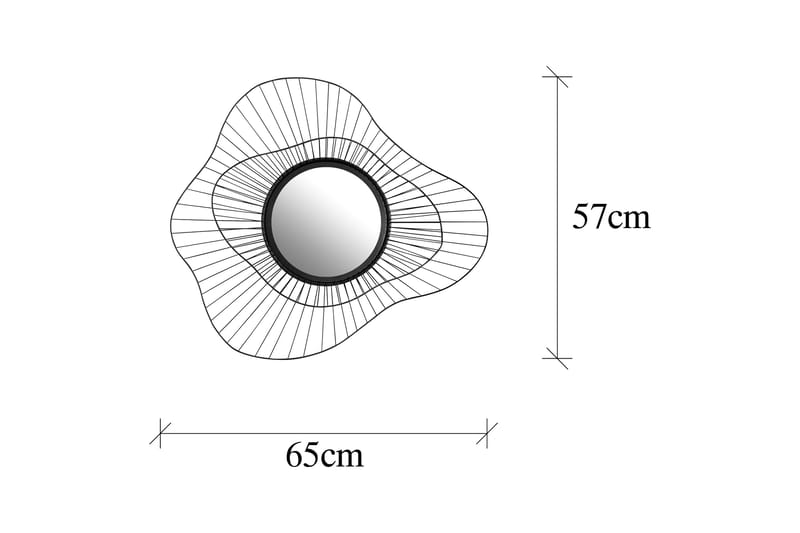 AMIP Spegel Svart - Väggspegel