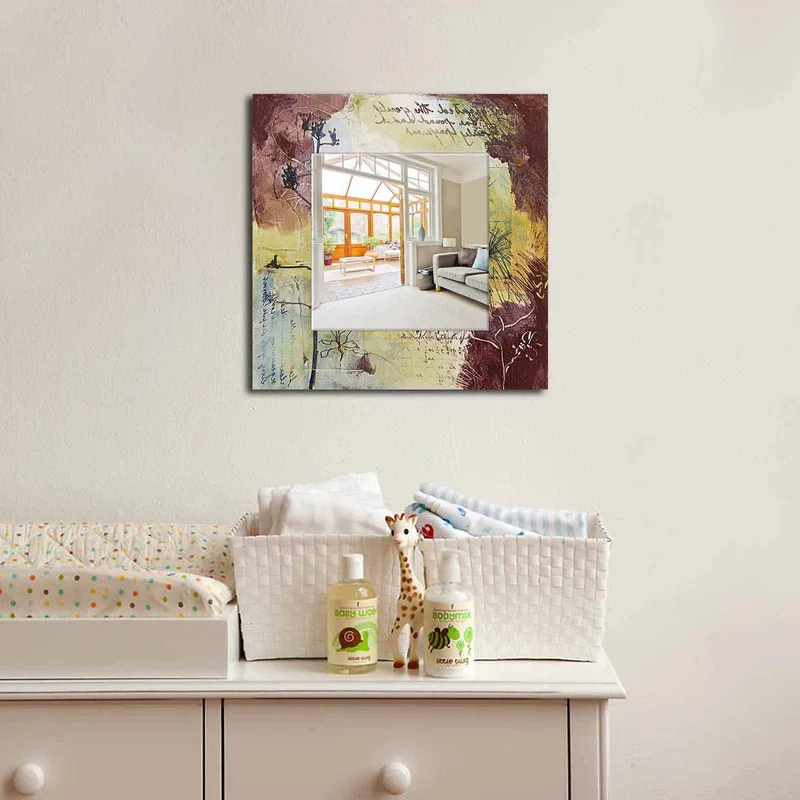 Armavir Dekorspegel 50x50 cm Abstract - Plexiglas/Flerfärgad - Inredning & dekor - Speglar - Väggspegel