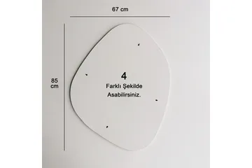 Asymmetrisk Spegel 67x85 cm - Svart - Inredning & dekor - Speglar - Väggspegel