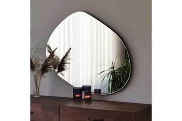 Asymmetrisk Spegel 75x55 cm - Svart - Inredning & dekor - Speglar - Väggspegel