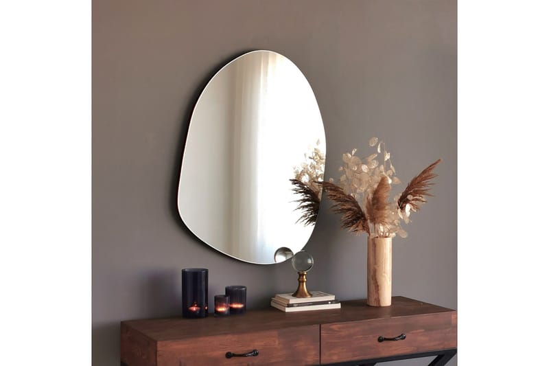 Asymmetrisk Spegel 75x55 cm - Svart - Inredning & dekor - Speglar - Väggspegel