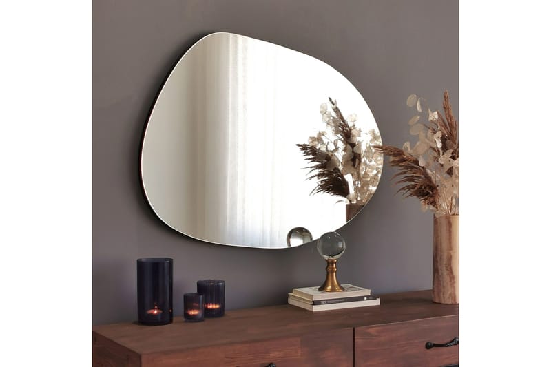 Asymmetrisk Spegel 75x55 cm - Svart - Inredning & dekor - Speglar - Väggspegel