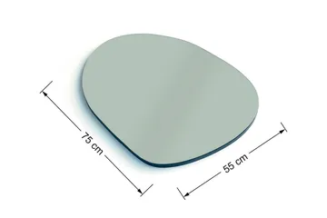 Asymmetrisk Spegel 75x55 cm - Svart - Inredning & dekor - Speglar - Väggspegel