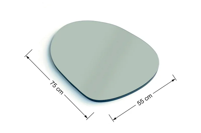 Asymmetrisk Spegel 75x55 cm - Svart - Inredning & dekor - Speglar - Väggspegel