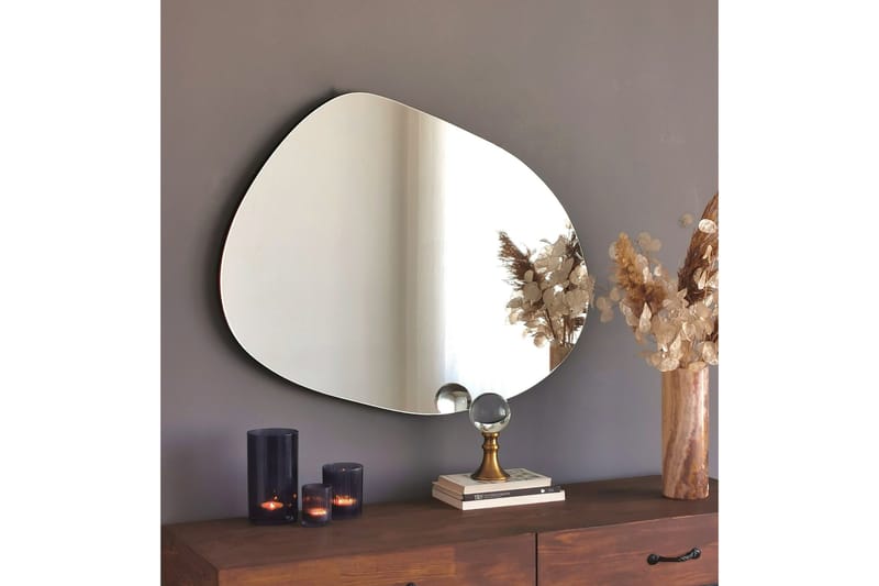 Asymmetrisk Spegel 75x55 cm - Svart - Inredning & dekor - Speglar - Väggspegel