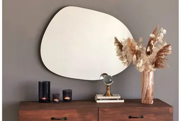 Asymmetrisk Spegel 75x55 cm - Svart - Inredning & dekor - Speglar - Väggspegel