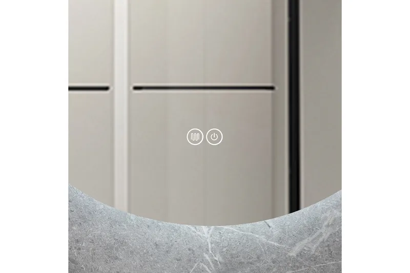 Badrumsspegel Rund 100 cm med LED-belysning och anti-fog - Inredning & dekor - Speglar - Väggspegel