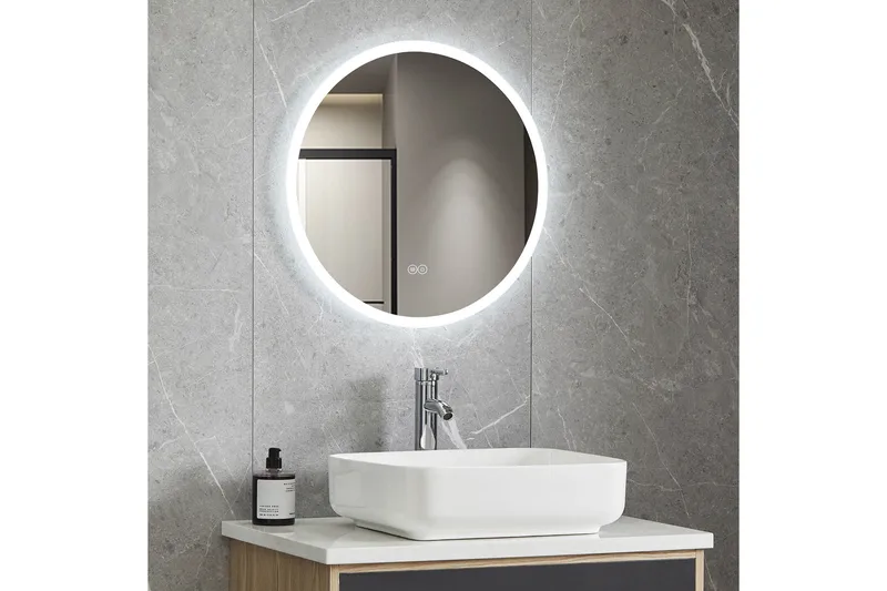 Badrumsspegel Rund 60 cm med LED-belysning och anti-fog - Lyfco - Inredning & dekor - Speglar - Väggspegel