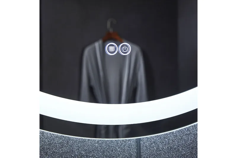 Badrumsspegel Rund 80 cm med LED-belysning, anti-fog och dimmer - Inredning & dekor - Speglar - Väggspegel