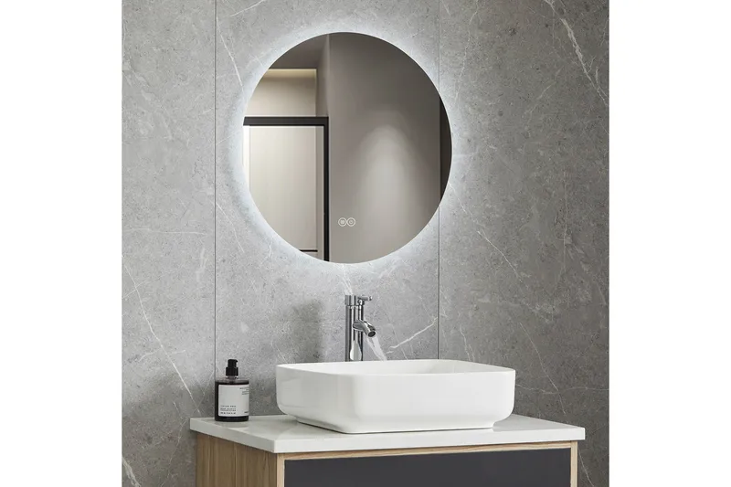 Badrumsspegel Rund 80 cm med LED-belysning och anti-fog - Lyfco - Inredning & dekor - Speglar - Väggspegel