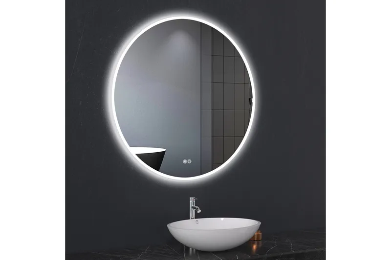 Badrumsspegel Rund 80 cm med LED-belysning och anti-fog - Lyfco - Inredning & dekor - Speglar - Väggspegel