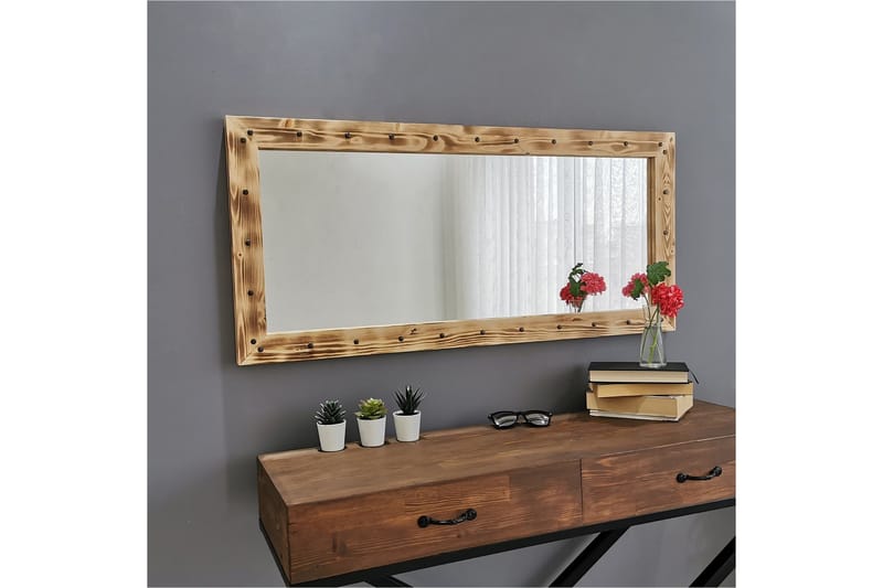 Bahiya Dekorationsspegel 110 cm - Valnöt - Inredning & dekor - Speglar - Väggspegel