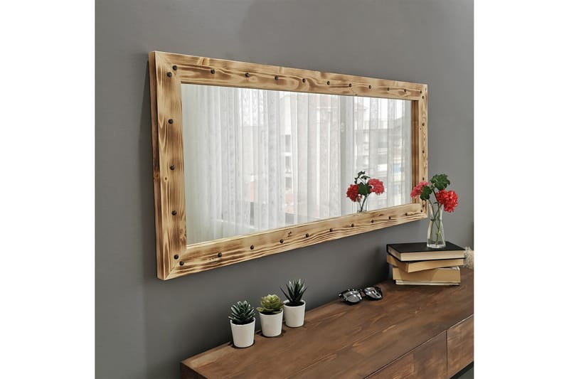 Bahiya Dekorationsspegel 110 cm - Valnöt - Inredning & dekor - Speglar - Väggspegel