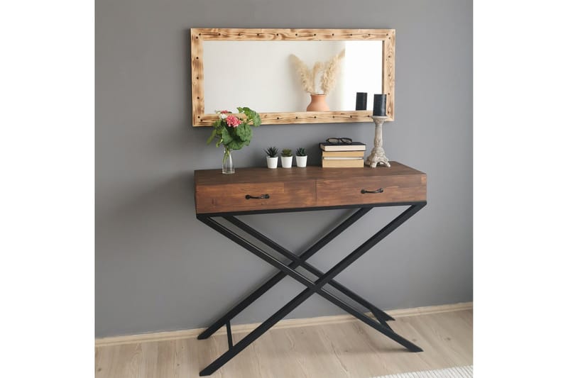 Bahiya Dekorationsspegel 110 cm - Valnöt - Inredning & dekor - Speglar - Väggspegel